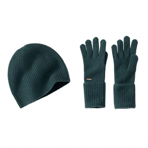 Like new! L.L. Bean Cashmere Beanie and Gloves Set - Picture 1 of 10